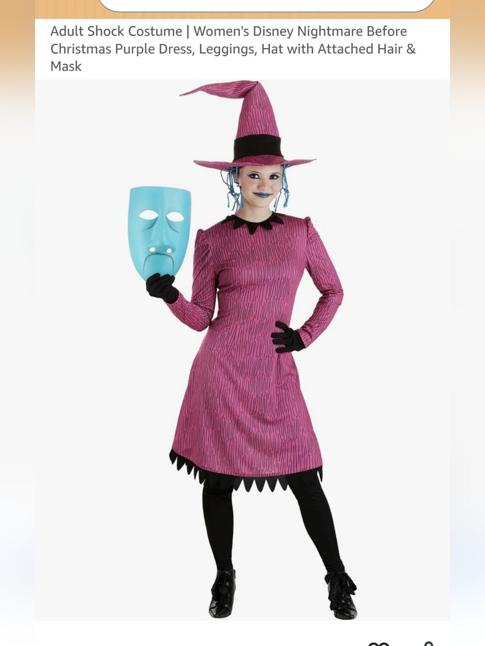 Womens Nightmare before Christmas Shock costume Large